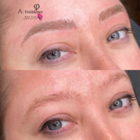Natural Microblading Before and After for Dark Blonde Hair