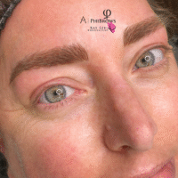 Naturally microbladed bold brows before and after